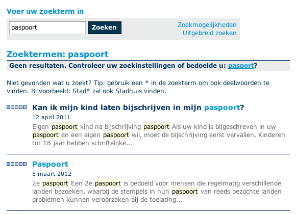 Zoeken "paspoort", gemeente Weert